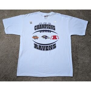 Vintage Baltimore Ravens Shirt Mens XXL AFC Champs Super Bowl‎ XXXV NFL